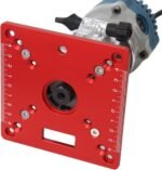 Aluminium Router Table Insert Plate,Mini Square Woodworking Benches Router Flip Plate,Multifunctional Trimming Engraving Table,055Red - Image 3