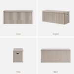 SICOTAS Storage Bench 40.2" Wide Shoe Bench with Lift Top Large Wooden Storage Chest Trunk Modern Blanket Chest with 2 Safety Hinges & Seating for Bedroom Entryway Living Room Hallway - Image 9