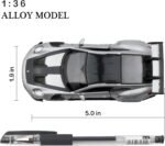 1/36 Scale Porsche 911 GT3 Diecast Car Models,Pull Back Vehicles Porsche 911 Toy Car,Cars Gifts for Boys Girls （Silver） - Image 5