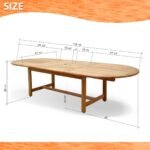 Amazonia Fairview 9 Piece Teak Double Extendable Oval Dining Set - Image 10