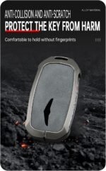 Zinc alloy Key Fob Cover with Keychain Key Case Shell Protection Fit for Genesis GV60 GV80 G70 G90 5/6/7/8 Buttons - Image 6