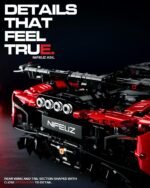 Nifeliz ASIL Sports Car Building Set, 1:8 Scale Advanced Collectible Car Model Set for Adults, Display Gift for Racing Fans (4099 PCS, NF10293) - Image 4