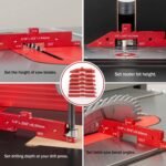 MHY Precision Router Table Setup Blocks - 8PCs Aircraft Aluminum Height/Depth/Angle Gauge Set for Woodworking & Table Saw Accessories with Laser-Marked and Durable Storage Case - Image 3