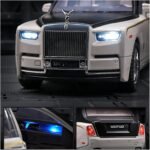 Toy car Model 1/18 for Rolls Royce Phantom Alloy Luxy Car Model Diecast Toy Collection Sound Light Kids Gift (Color : Black) - Image 2