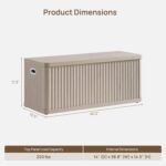 SICOTAS Storage Bench 40.2" Wide Shoe Bench with Lift Top Large Wooden Storage Chest Trunk Modern Blanket Chest with 2 Safety Hinges & Seating for Bedroom Entryway Living Room Hallway - Image 3