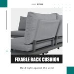 Soleil Jardin 4-Piece Outdoor Patio Furniture Set L-Shaped Aluminum Sectional Sofa with Coffee Table All-Weather Patio Conversation Set with Cushions, Dark-Grey - Image 4