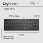 HP 230 Wireless Keyboard - Wireless Connection - Low-Profile, Quiet Design - Windows & Mac OS - Laptop, PC Compatible - Shortcut Keys & Number Pad - Long Battery Life (‎3L1E7AA#ABA),Black - Image 3