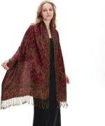 zero season Boho Paisley Pashmina Shawl Wrap Lightweight Scarf for Women, Silky Feel Bohemian Wrap for Travel & Daily Wear - Image 3