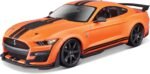 Maisto - 1/18 Scale Model Compatible with Mustang Shelby GT500 2020 (Orange)