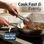 Gotham Steel 10 Pcs Tri Ply Stainless Steel Cookware Set, Pots and Pans Set with Induction Bottom, Made Without PTFE PFOA PFOS, Metal Utensil Safe, Oven and Dishwasher Safe - Image 7