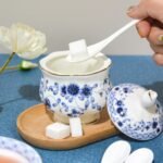 Bone China Tea Set, 21-Pieces Porcelain Tea Set for Adults, Tea Cups And Saucers for 6, with Teapot, Spoons, Sugar Bowl, Creamer Pitcher, Vintage Tea Set for Women Tea Party (Blue) - Image 7