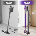 Vacuum Stand for Dyson V15 V10 V8 V7 V6, Stable Metal Vacuum Attachment Holder, Cordless Vacuum Cleaners Docking Station for Dyson, Brushed Black - Image 6