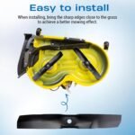 Earthtec Mower Blades Compatible with John Deere M170642 X330 X350 X354 Z335M Z345M Z345R 42" - 2 PCS - Image 6