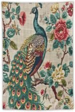 MaSiledy Tapestry Chinoiserie Peacock And Flowers Aesthetic Bedroom Tapestries Chinoiserie Asian Farmhouse Tapestry As Wall Art Wall Hanging for Dorm Living Room Landscape 40"x60"