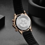 Pagani Design Men's Quartz Watch Simple Style High Precision Chronograph Waterproof Ceramic Bezel Stainless Steel Chain - Image 4