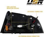 USR 3G TL Tail Lights - NSX Style Black/Red/Smoke Lens LED Light Bar Rear Tail Lamps Set (Left + Right) with Circuit Board Housing included Compatible with 2004-2008 Acura TL Base and Type-S - Image 7