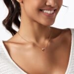 Heart Necklace for Women 14K Gold Plated Red Crystal Heart Necklaces Simple Pendant Necklace Gold Jewelry for Women - Image 6