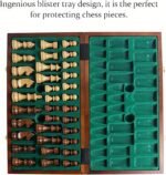 20" Extra Large Folding Chess Set - Walnut Wood Board & Weighted PVC Pieces - Portable Tournament Game for Adults, Travel, Gifts (Perfect for Beginners & Adults) - Image 5