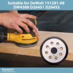 5 Inch 8 Hole Hook and Loop Metal Orbital Sander Pad Compatible with Makita BO5010 BO5030 BO5031 BO5041 XOB01Z Random Orbital Sander, 3 Screw Holes Sanders Replacement Pad Part for 743081-8 743051-7 - Image 7