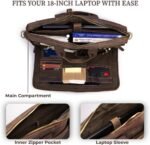 Leather Messenger Bag for Men - Laptop Case, Office Briefcase, Computer Satchel for Laptops - Image 5