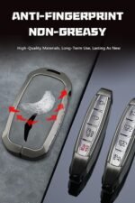 Zinc alloy Key Fob Cover with Keychain Key Case Shell Protection Fit for Genesis GV60 GV80 G70 G90 5/6/7/8 Buttons - Image 3