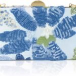 Embroidered Sequin Clutch Purse for Women,Elegant Floral Beaded Evening Bag,Wedding Guest Purse,Sparkly Party Shoulder Clutch