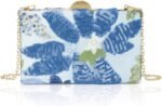 Embroidered Sequin Clutch Purse for Women,Elegant Floral Beaded Evening Bag,Wedding Guest Purse,Sparkly Party Shoulder Clutch