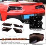 Rear Tail Lights Lamp Cover Trim Compatible with Chevrolet Corvette Stingray C7 Z51 Z06 2014-2019, ABS Tail Light Lamp Cover Guard Trim, Set of 4 - Image 7