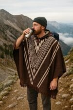 “Alpaca Wool Poncho for Men – Clint Eastwood – Alpaca Poncho – Handmade Product – Cowboy Serape Poncho – Comfortable” - Image 6