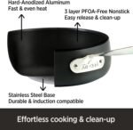 All-Clad HA1 Hard Anodized Nonstick Saute Pan with Lid and Fry Pan Set 4 Quart, 10 Inch Induction Oven Broiler Safe 500F Pots and Pans, Cookware Black - Image 2