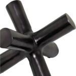 Deco 79 Aluminum Metal Abstract Decorative Sculpture Jack Home Decor Statue, Accent Figurine 10" x 11" x 9", Black - Image 2