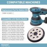 5 Inch 8 Hole Hook and Loop Metal Orbital Sander Pad Compatible with Makita BO5010 BO5030 BO5031 BO5041 XOB01Z Random Orbital Sander, 3 Screw Holes Sanders Replacement Pad Part for 743081-8 743051-7 - Image 2