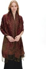 zero season Boho Paisley Pashmina Shawl Wrap Lightweight Scarf for Women, Silky Feel Bohemian Wrap for Travel & Daily Wear - Image 5
