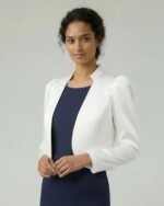 BOLEROSE Formal Long Sleeve Satin Bolero Shrug Occasion Jacket - Image 2