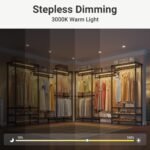 VIPEK V5L Garment Rack Heavy Duty Clothes Racks with Dimmable LED Light, 3000K Warm White, Portable Closet Wardrobe Freestanding Metal Clothing Racks for Hanging Clothes, Max Load 890lbs, Black - Image 2