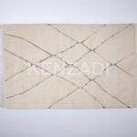 KENZADI Authentic Handmade Moroccan Rug, 3 x 6 feet Beni Ourain Rug, 100% Natural Undyed Wool, Professional Craftswomen Near Marrakesh