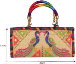 Craft Trade Clutch Bags for Women - Rajasthani Hand Embroidered Mini Crossbody Bag Women's Cluches for Wedding Party Gifts - Image 5