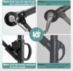 SUNBURY 9FT/10FT Patio Umbrella w Easy Tilt Adjustment, Round Offset Hanging Patio Umbrella w 360 Rotation, Cantilever Patio Umbrellas Polyester Shade for Backyard, Poolside, Lawn, Courtyard, Deck - Image 7