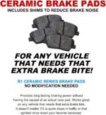 R1 Concepts Front and Rear Brake Kit For 2009-2014 Acura TSX, 2008-2012 Honda Accord EX, EX-L Coupe & Sedan| Drilled Slotted Brake Rotors| Ceramic Brake Pads and Rotors Kit| Hardware included - Image 8
