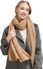 Luxury Cashmere Shawl and Wrap for Women, All-Season Pashmina Scarf Travel Blanket Large Cashmere Wool Blend Shawl - Image 5