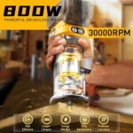 Cordless Compact Router Compatible with DeWalt 20V Battery (Bare Tool), 6 Variable Speeds Router Tool for Woodworking, 800W Fixed Base Wood Router - Image 2