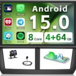 [8-Core 4+64G] for 2008-2012 Subaru Forester Impreza WRX Android 15 Car Stereo, Hikity 9" Touchscreen Radio Wireless Carplay Android Auto GPS/WiFi/Bluetooth/12080P FM/RDS/32EQ/DSP SWC Backup Cam