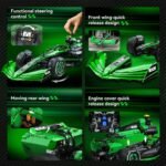 CaDA C64010W Kick Sauber F1 Team C44 Racing Building Set,MOC 1:8 F1 Building Block Car,Formula 1 Championship Super Car Model for Adults (2553pcs) - Image 5