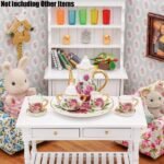 Odoria 1/6 Miniature Porcelain Tea Set 8Pcs Dollhouse Decoration Accessories, Red Rose - Image 5