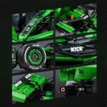 CaDA C64010W Kick Sauber F1 Team C44 Racing Building Set,MOC 1:8 F1 Building Block Car,Formula 1 Championship Super Car Model for Adults (2553pcs) - Image 6