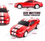 BDTCTK Remote Control 1/24 Ford Mustang Shelby GT500 RC Model Car, Toys for 6+ Kids and Adults Red - Image 3