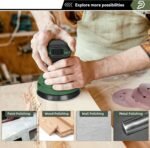 Prostormer 5-Inch Random Orbital Sander with 21PCS Sandpapers, 8000-13000RPM, 2.6AMP Palm Sander with 6 Variable Speeds, Dust Collection For Polishing, Sanding - Image 7