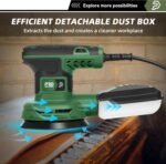 Prostormer 5-Inch Random Orbital Sander with 21PCS Sandpapers, 8000-13000RPM, 2.6AMP Palm Sander with 6 Variable Speeds, Dust Collection For Polishing, Sanding - Image 6