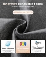 Aoxun Aluminum Patio Furniture Set with Fire Pit Table, 5 Piece Luxury Outdoor Sectional with 6" Olefin Fabric Cushions, Patio Conversation Sets with Waterproof Cover for Backyard, Porch Dark Grey - Image 8