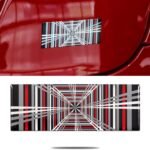 Plaid Badge Emblem Compatible with Tesla Model 3 Y X S Cybertruck Roadster Highland Performance Exterior Rear Trunk Accessories Sticker Decal Decorations Trim Decor Motor Part Emblems Modification